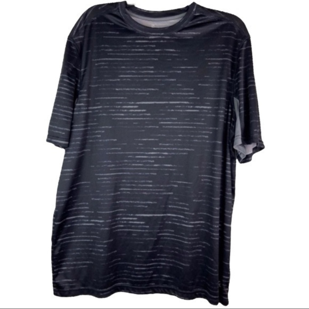 Energy Zone Black Space Dye Performance Shirt Mens Large Loose Fit Short Sleeve